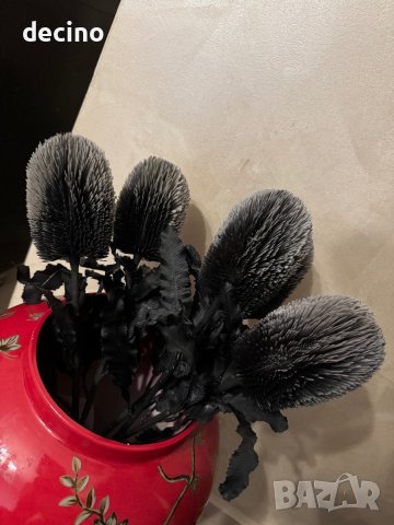 Червена ваза с китайски мотиви, снимка 6 - Вази - 44275129