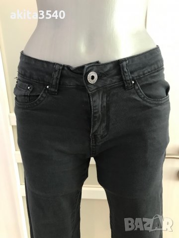 Черни панталони със скъсани колене, снимка 4 - Панталони - 37460246