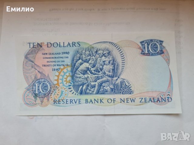 NEW ZEALAND 🇳🇿  $ 10 DOLLARS 1990 Юбилейна , снимка 4 - Нумизматика и бонистика - 32016457