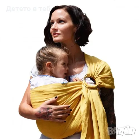 Слинг с халки, жълт, снимка 1