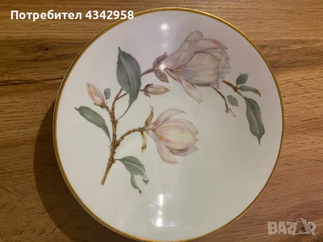 Hutschenreuther.Bavaria. 1950г. Чиния с магнолии.