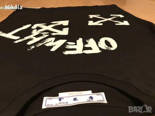 OFF-WHITE™ PAINT SCRIPT SKATE тениска, размер: S, снимка 11 - Тениски - 48678313