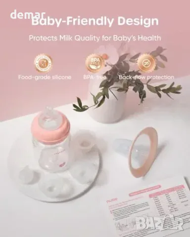 Ръчна помпа за кърма Nuliie 8010 с регулируемо засмукване и бутилка 6 oz, снимка 7 - Помпи за кърма - 55775997