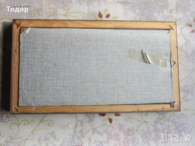 Стара рисувана картина масло върху дъска подписана , снимка 5 - Картини - 31824092