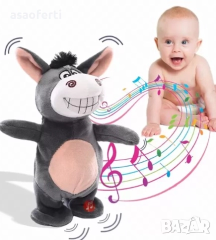 🎶 Интерактивно Говорещо, Пеещо и Ходещо Магаре – Плюшена Играчка с Музика