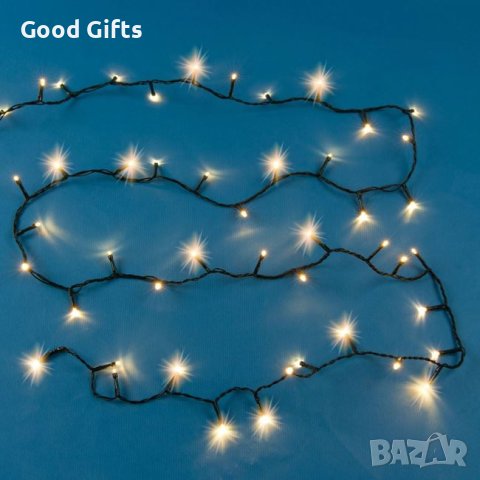 Коледни лампички 200 LED светкавици мигащи - топло бяло в Лед ...