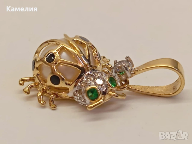 Златна висулка с брилианти , снимка 4 - Колиета, медальони, синджири - 54108330