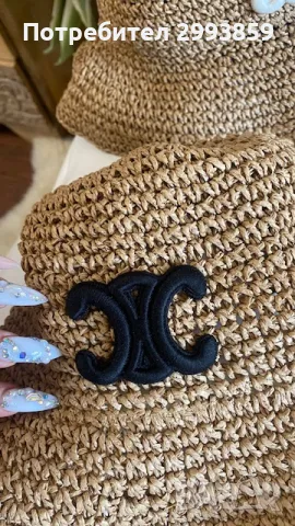 шапка Селин*Celine TRIOMPHE Bucket hat, снимка 6 - Шапки - 55842006
