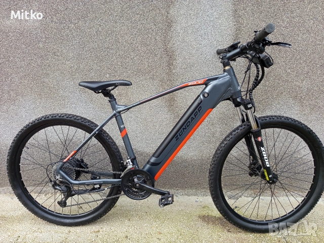 27.5 цола електрически алуминиев велосипед с 21 скорости усилени капли амортисьори предни като нов , снимка 2 - Велосипеди - 53372968