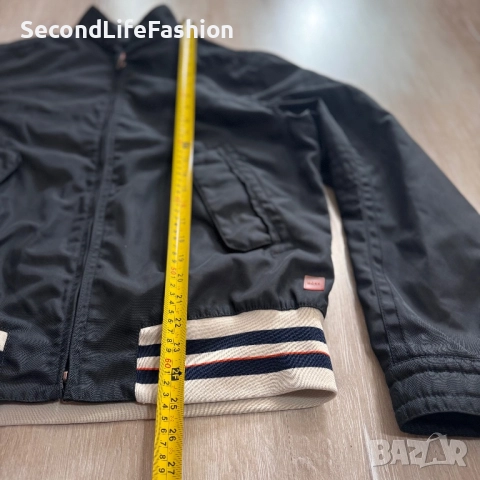 Мъжко бомбър яке Hugo Boss Vintage размер 52 L черно, снимка 9 - Якета - 52165153