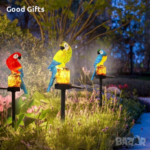 1 + 1 ОФЕРТА Градинска соларна лампа Папагал, снимка 4 - Соларни лампи - 40838529