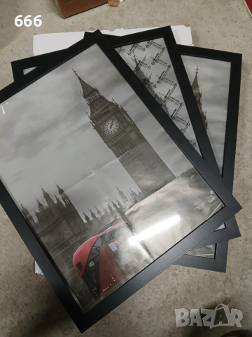 3 броя Декоративни рамки за снимки, черни, снимка 4 - Декорация за дома - 52893403