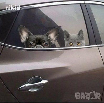 Куче коте глави самозалепващ стикер за стена прозорец автомобил кола мебел лепенка, снимка 4 - Други - 30708524