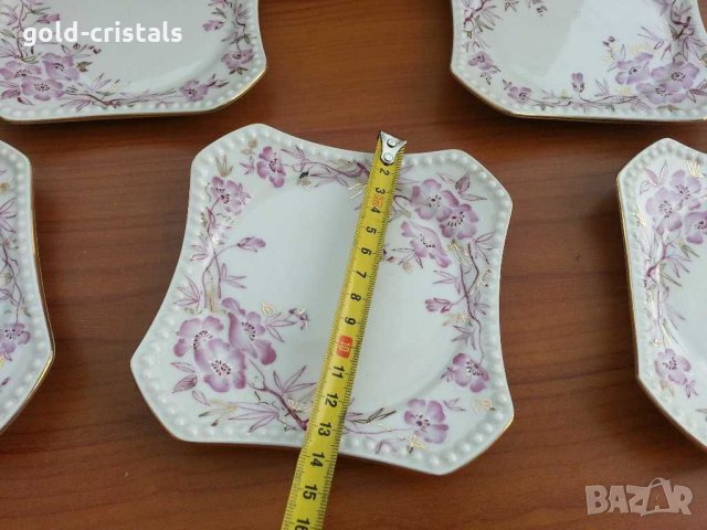 Стар български порцелан чинийки изида, снимка 5 - Антикварни и старинни предмети - 29363879