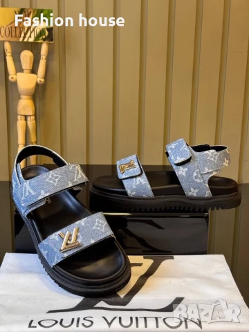 Louis Vuitton деним сандали, снимка 2 - Сандали - 50958273