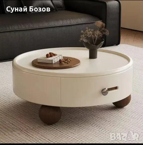 Кръгла холна масичка , снимка 3 - Маси - 56533296