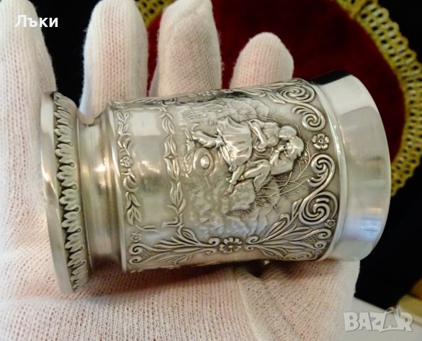 Чаша от калай Козирог. , снимка 8 - Антикварни и старинни предмети - 37783622