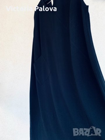 Дълга черна свободна рокля MARQUE NOIRE, снимка 9 - Рокли - 34240284