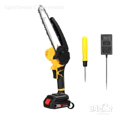 THO M-8009 акумулаторен мини трион за рязане на клони с 1 батерия