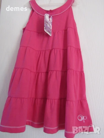 Ефирна трикотажна рокля без ръкави за 5-6 годишно момиченце, нова