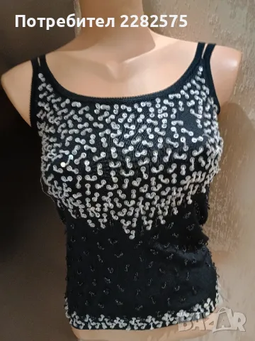 официален потник с мъниста и паети М/Л размер 