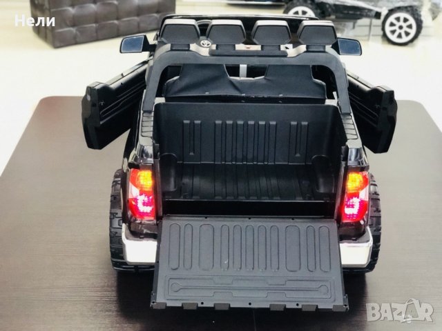 Акумулаторен джип TOYOTA Tundra 12V, лицензиран, с меки гуми, кожена седалка, снимка 10 - Детски велосипеди, триколки и коли - 37662069
