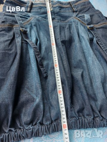 Уникална JUNONA / ЮНОНА, дънкова пола XL, снимка 9 - Поли - 42572426