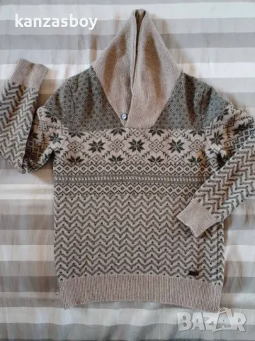 barbour winkfield fair isle barley - страхотен мъжки пуловер 100% ламска вълна М, снимка 4 - Пуловери - 48632957