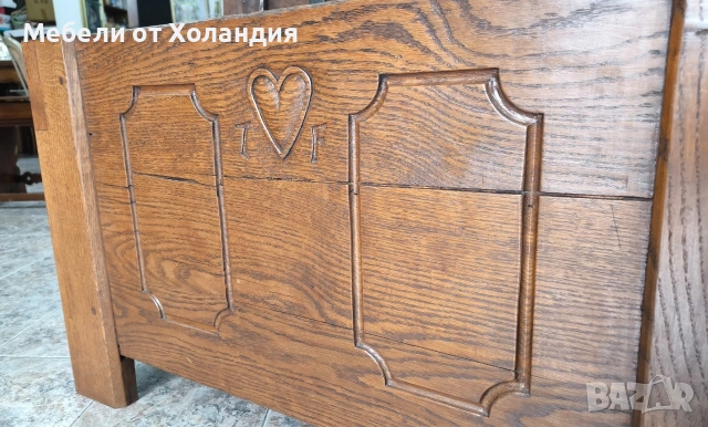 Антикварен дъбов сандък/ракла, снимка 9 - Антикварни и старинни предмети - 53368135