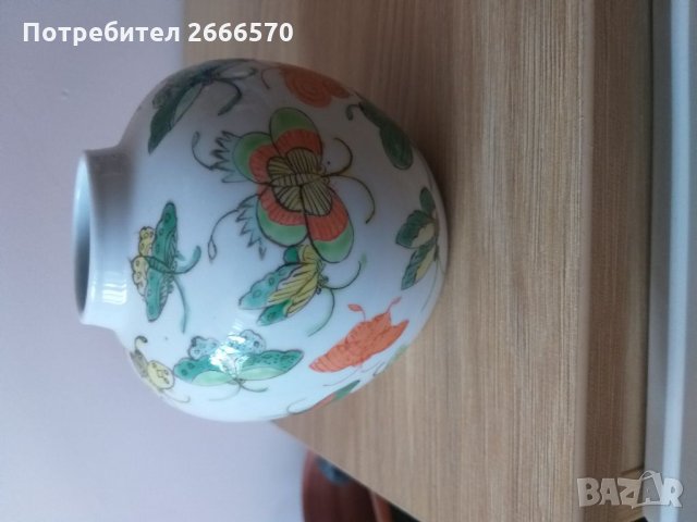 Китайска ваза , китайски порцелан, снимка 2 - Антикварни и старинни предмети - 35001269