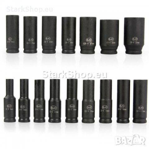 Вложки ударни, удължени, 1/2, 8-32мм, 14 части Mar-Pol, снимка 2 - Други инструменти - 38509879