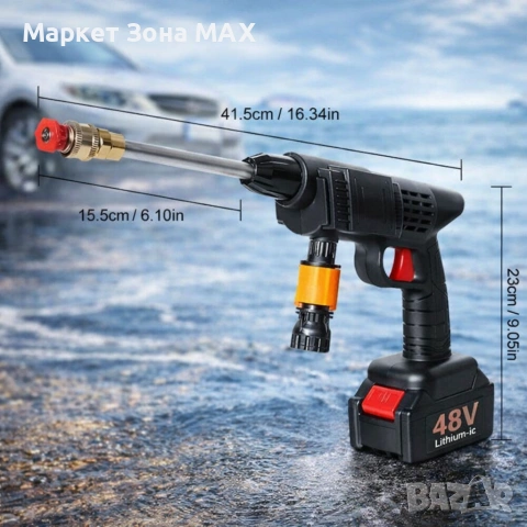 Мощна Акумулаторна водоструйка с 2 батерии по 48V, снимка 4 - Аксесоари и консумативи - 53061475