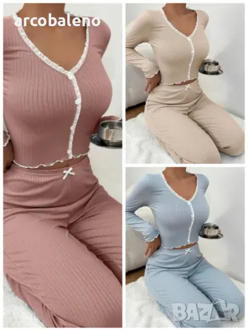 Дамска пижама от две части, 3цвята 