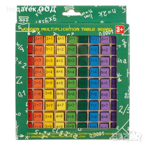 Дъска за предучилищно обучение, Дървена, 19x19 см, снимка 3 - Ученически пособия, канцеларски материали - 40264640