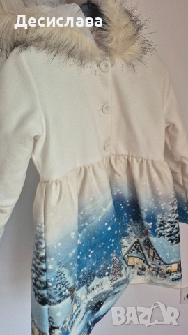 Детcко зимно пaлто c кaчулкa cъc зимнa кaртинкa зa момиче , снимка 11 - Детски якета и елеци - 52024225