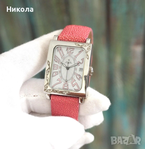 Дамски часовник с диаманти - Officina del Tempo, 29x37мм