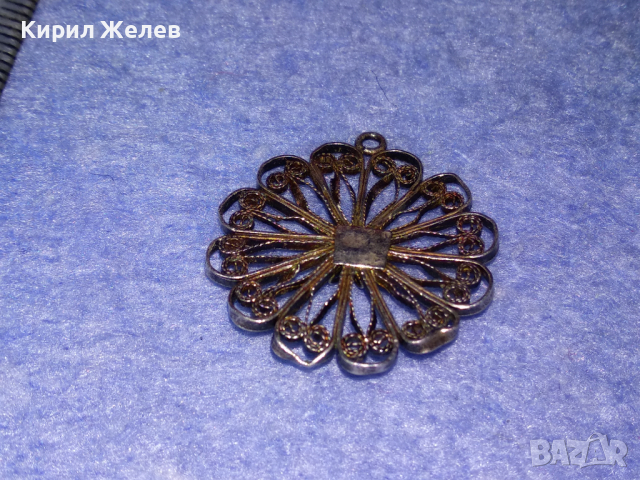 ПРЕКРАСЕН СТАРИНЕН ФИЛИГРАНЕН СРЕБЪРЕН МЕДАЛЬОН ЦВЕТЕ ВИСОКА ПРОБА СРЕБРО РЪЧНА ИЗРАБОТКА 43362, снимка 13 - Антикварни и старинни предмети - 44707507