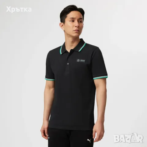 Mercedes AMG Polo Shirt - Оригинална мъжка тениска с яка р-р M, снимка 3 - Тениски - 48891596