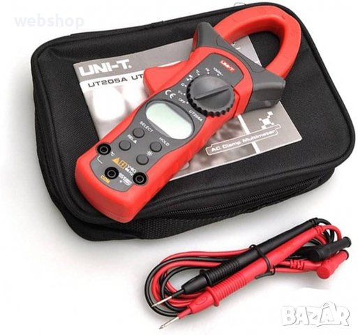 Амперклещи със зумер  UNI-T UT-205A VAC/VDC | AAC | OHM | Hz, снимка 1