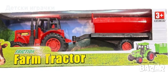 Детски Трактор фермерска машина с ремарке , снимка 4 - Коли, камиони, мотори, писти - 49216359