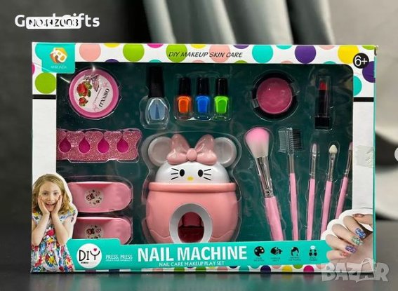 Комплект за детски маникюр и грим с печати