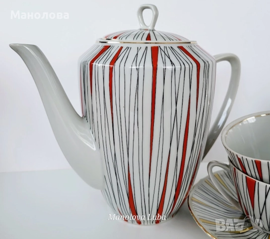 Сервиз за чай или дълго кафе Китка Нови Пазар., снимка 4 - Други ценни предмети - 52786998