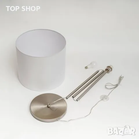 Подова лампа Lindby Everly (модерна) в бял текстил за всекидневна и трапезария (1 крушка, E27) - под, снимка 4 - Лампиони - 48831425