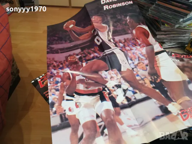 БУБА БАСКЕТБОЛ+ПЛАКАТ ДЕЙВИД РОБИНСОН-ДЕК.95Г 3004251853, снимка 4 - Колекции - 50099622