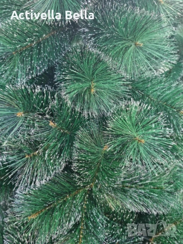 Коледна елха с бели заскрежени връхчета. С пластмасова стойка за 60 и 90см, всички останали са с мет, снимка 4 - Декорация за дома - 52590552