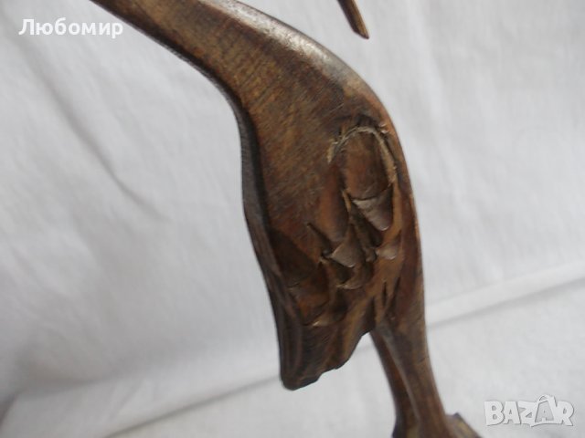 Дърворезба "Дървена Чапла", снимка 4 - Антикварни и старинни предмети - 44211601
