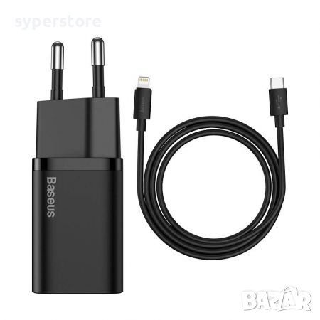 Зарядно за телефон, таблет и др. USB Type C изход 20W Baseus TZCCSUP-B01 QC3.0 С кабел Type C към Li
