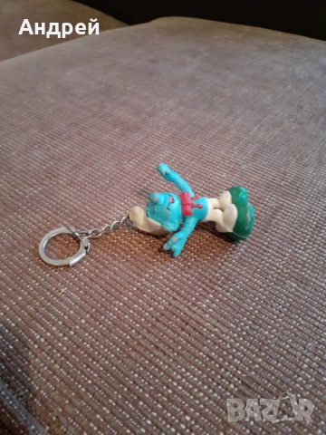 Стар ключодържател Смърф, снимка 2 - Други ценни предмети - 29607273