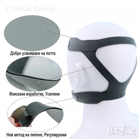 УСИЛЕНА Универсална Каишка (headgear) за глава за CPAP / ЦПАП маска, снимка 3 - Корсети, колани и коректори - 31756801