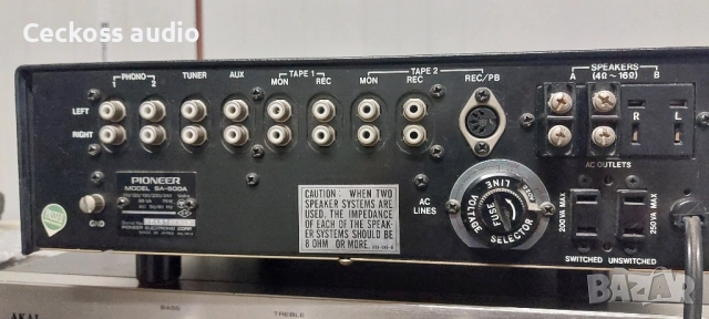Стерео усилвател PIONEER SA-500A, снимка 6 - Ресийвъри, усилватели, смесителни пултове - 51868297